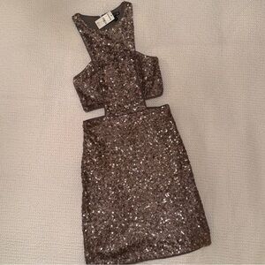 Express | Bronze Sequin Dress | Size 2